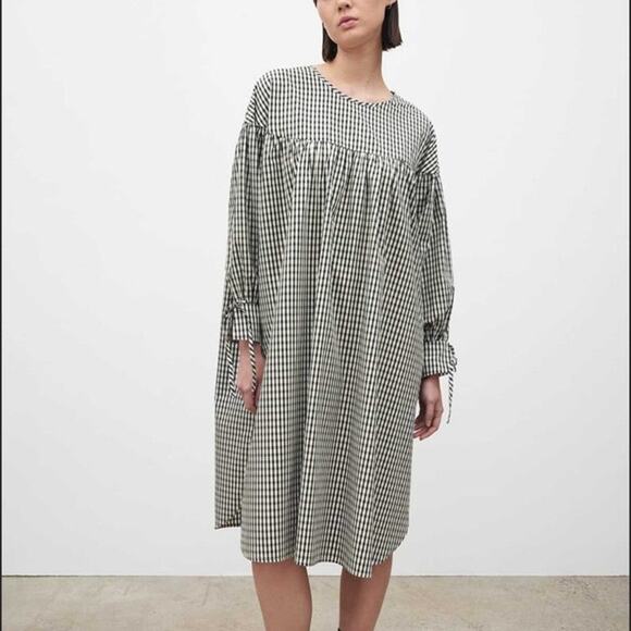 Kowtow Dresses & Skirts - Kowtow Juno Dress Black and White Gingham Check Oversized shirt dress XS